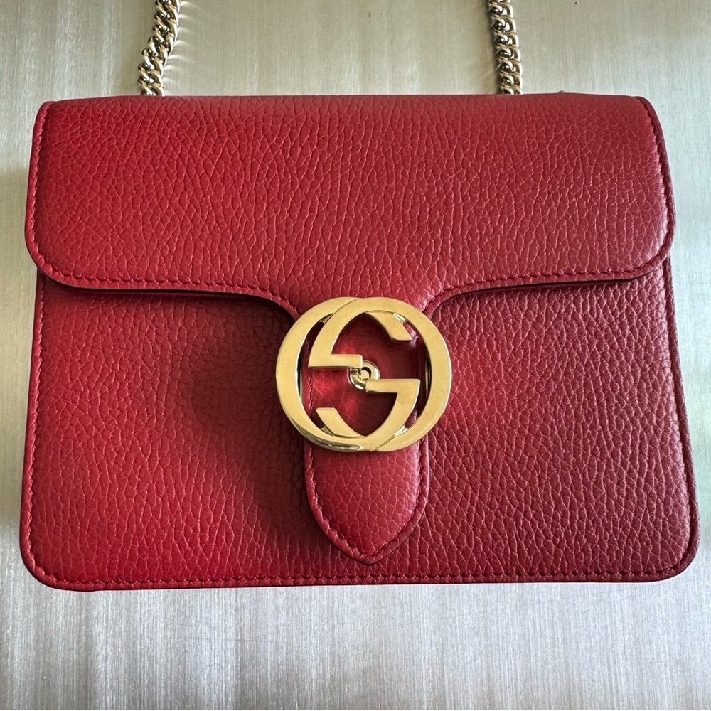 Gucci Dollar Small Interlocking G Logo Chain Bag … - image 2